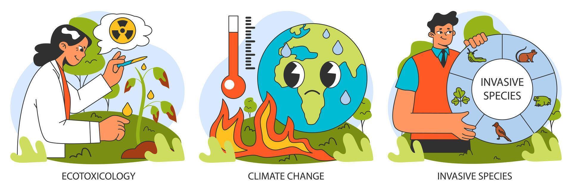 ecología investigación colocar. humano influencia, ambiental retos análisis areas vector