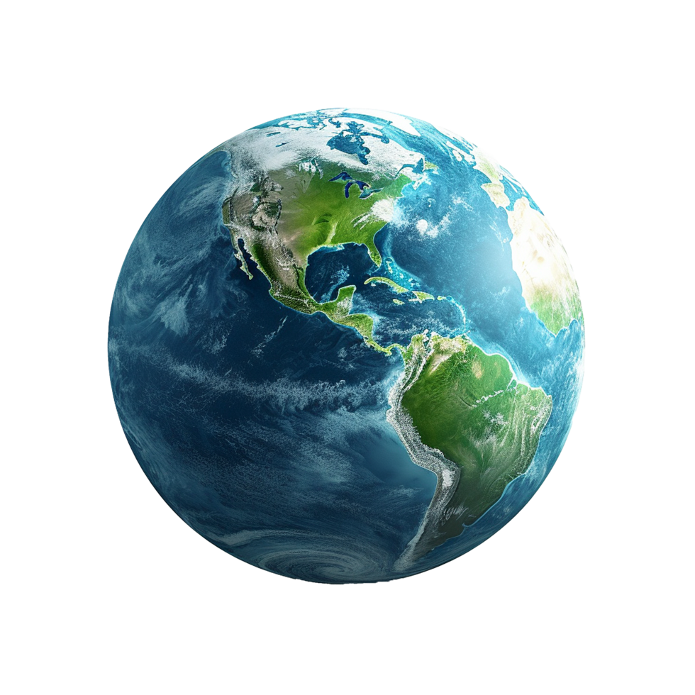 AI generated Earth planet png isolated on transparent background