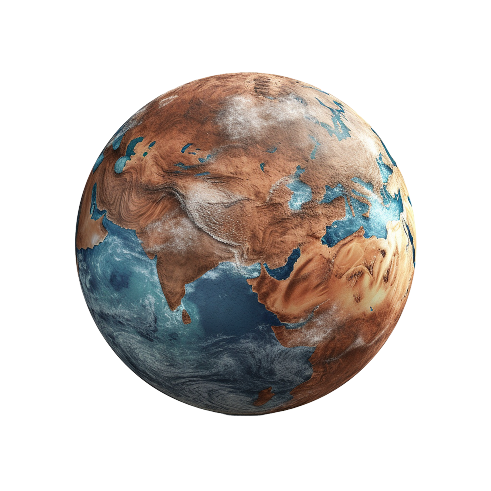 AI generated Earth planet png isolated on transparent background