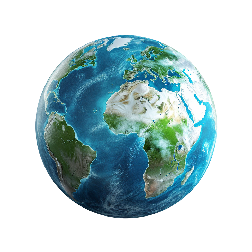 AI generated Earth planet png isolated on transparent background