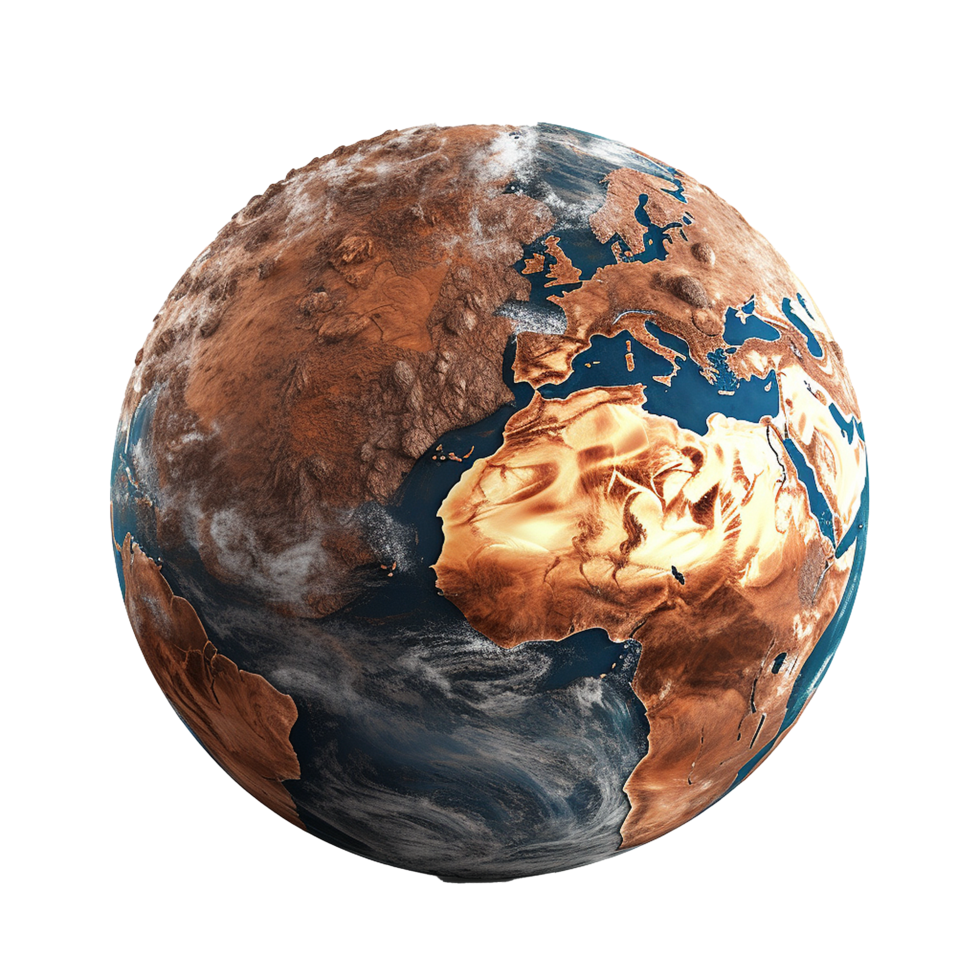 AI generated Earth planet png isolated on transparent background