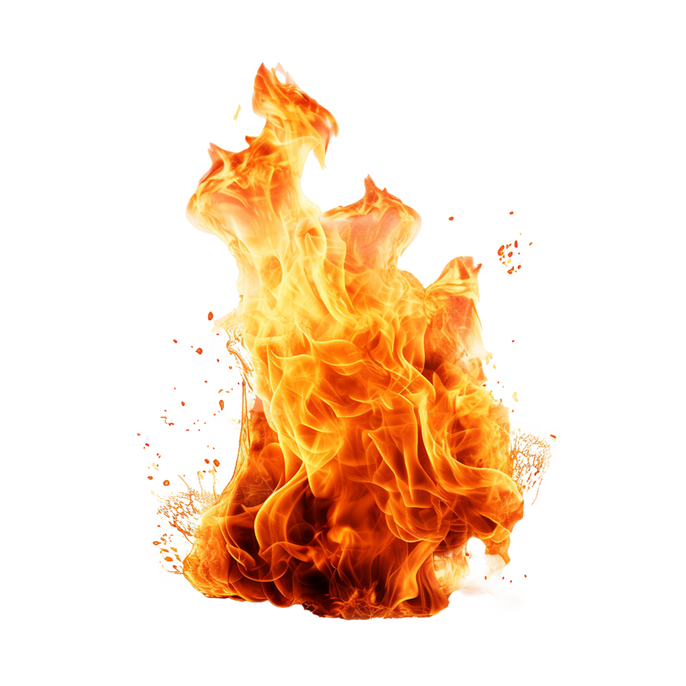 AI generated Fire png isolated on transparent background