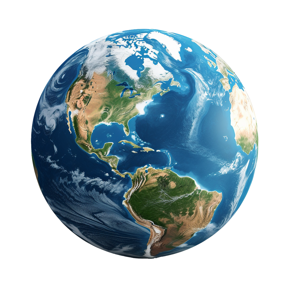 AI generated Earth planet png isolated on transparent background