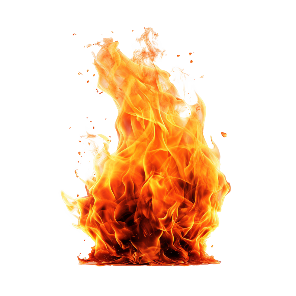 AI generated Fire png isolated on transparent background