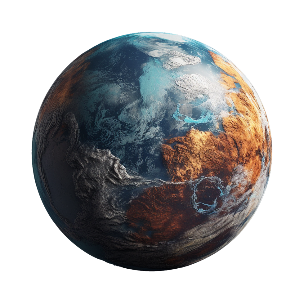 AI generated Earth planet png isolated on transparent background