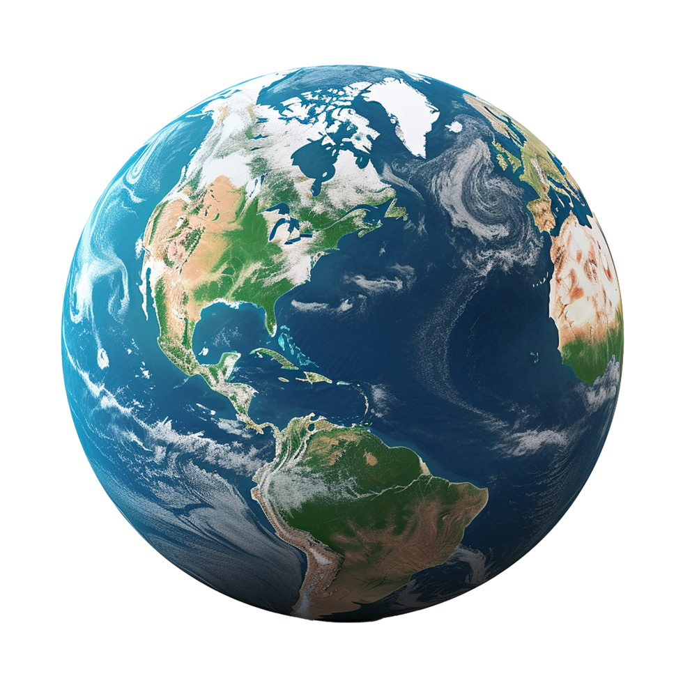 AI generated Earth planet png isolated on transparent background