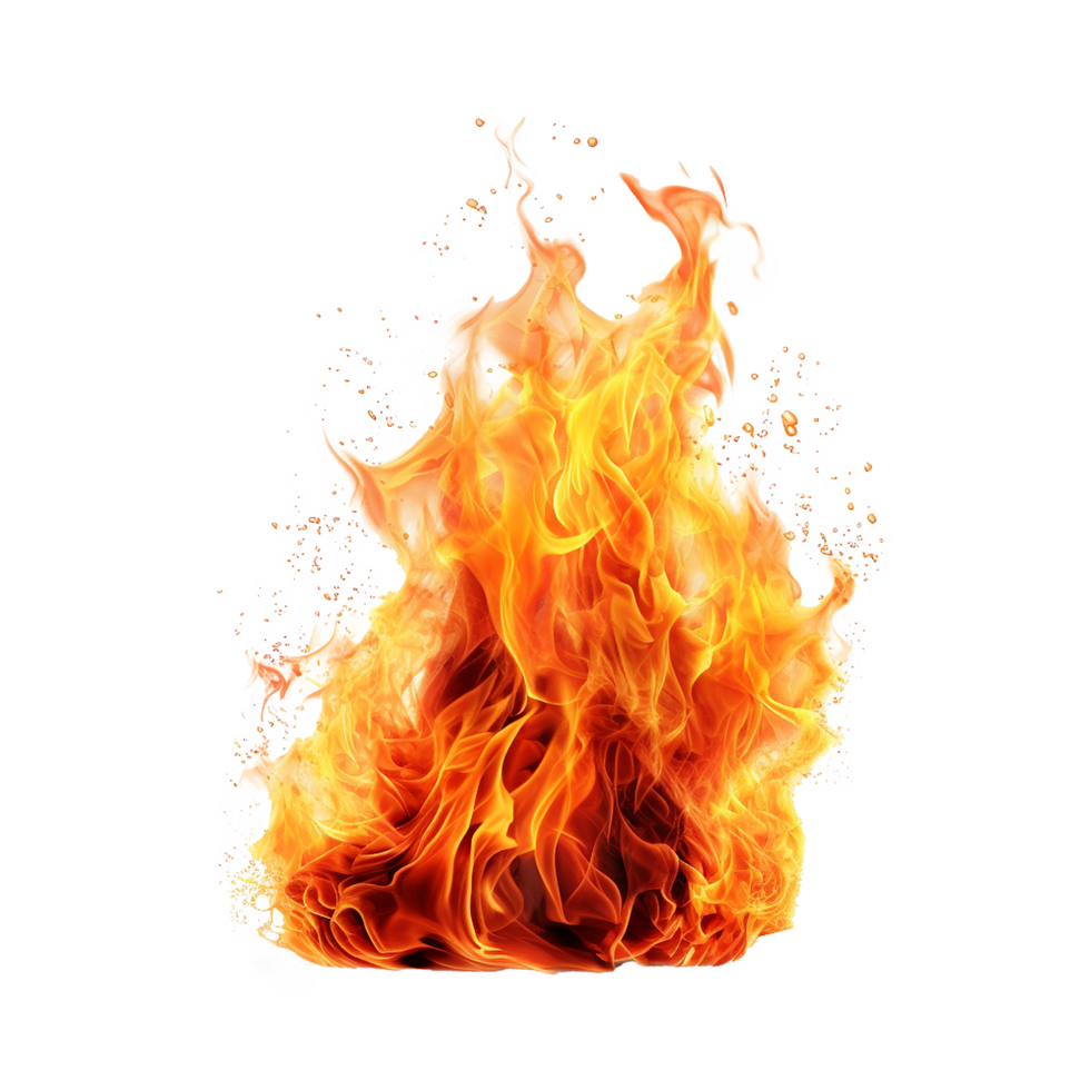 AI generated Fire png isolated on transparent background