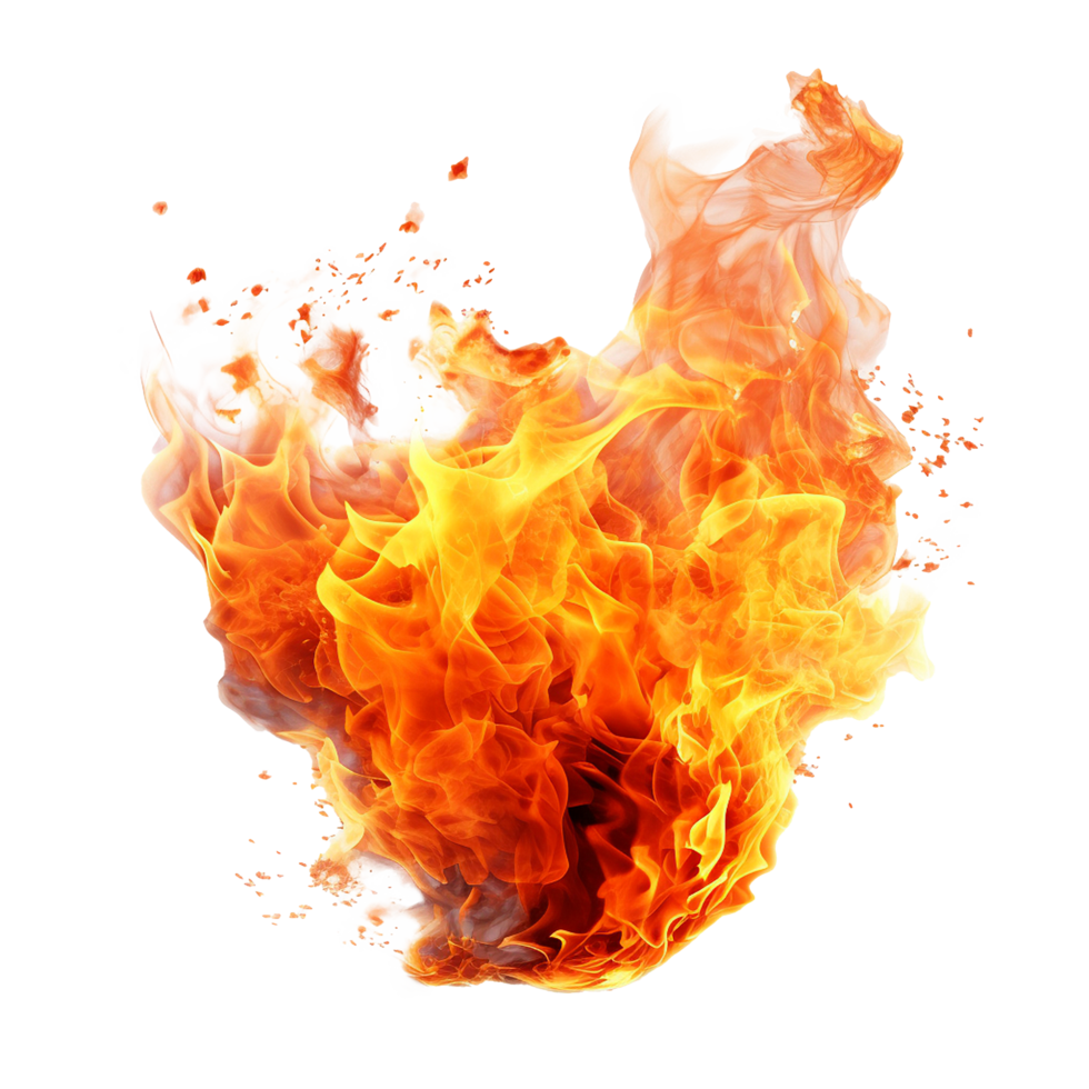 AI generated Fire png isolated on transparent background