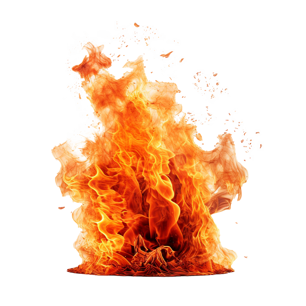 AI generated Fire png isolated on transparent background