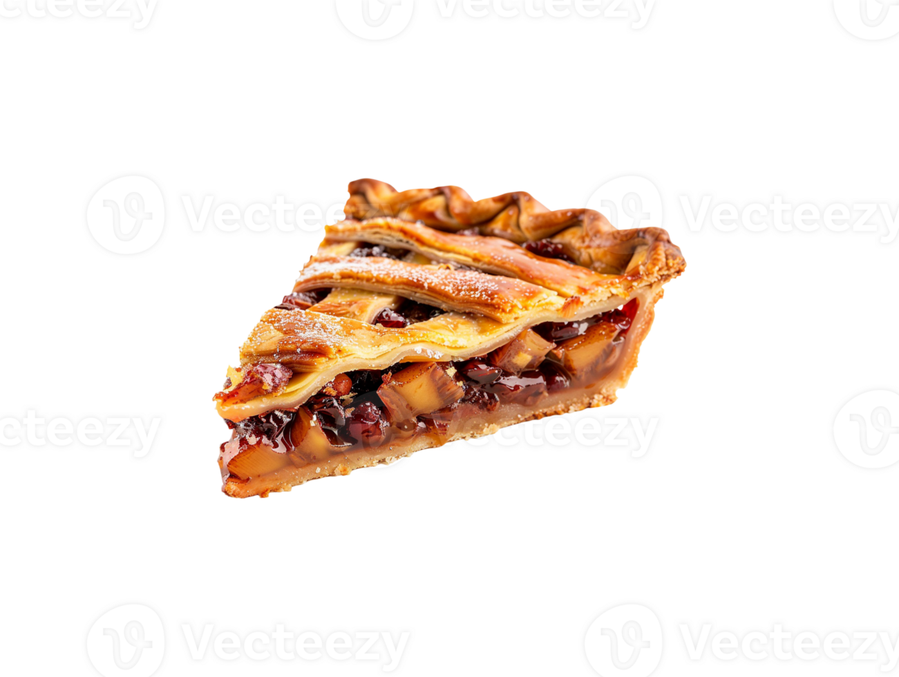 AI generated a slice of pie on a transparent background png