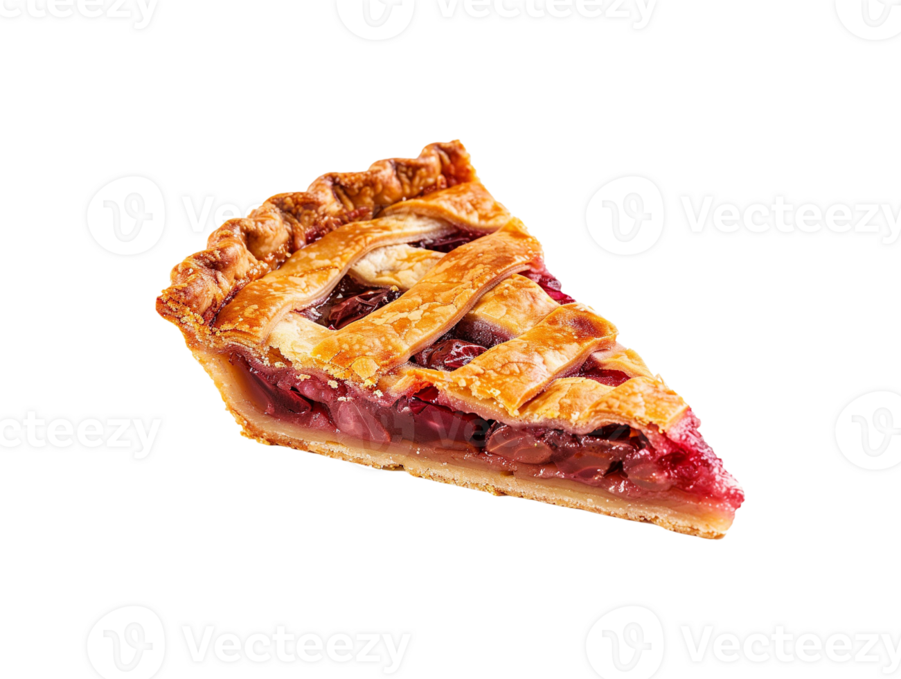 AI generated a slice of pie on a transparent background png