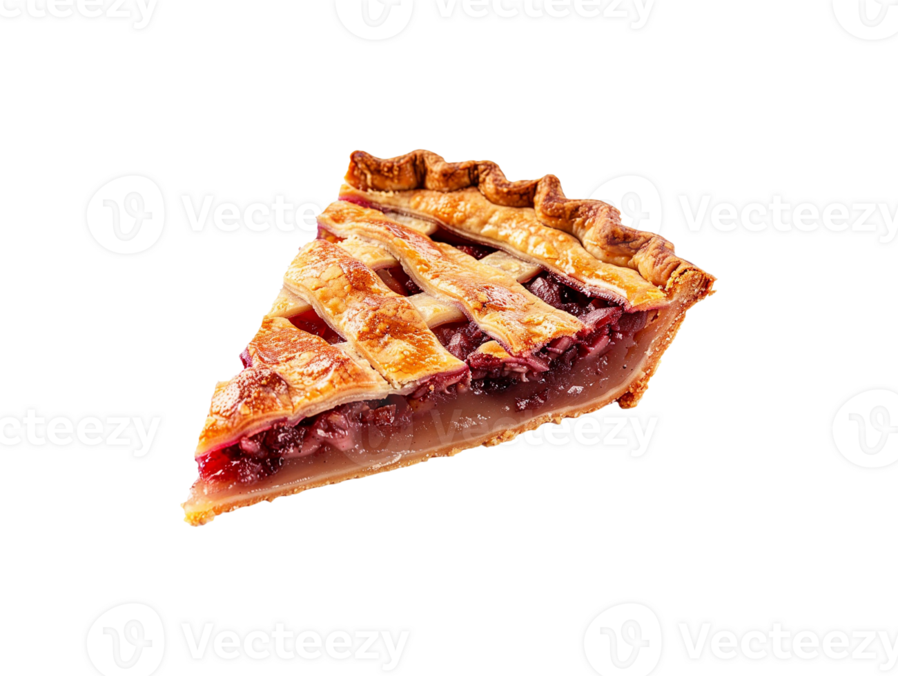 AI generated a slice of pie on a transparent background png