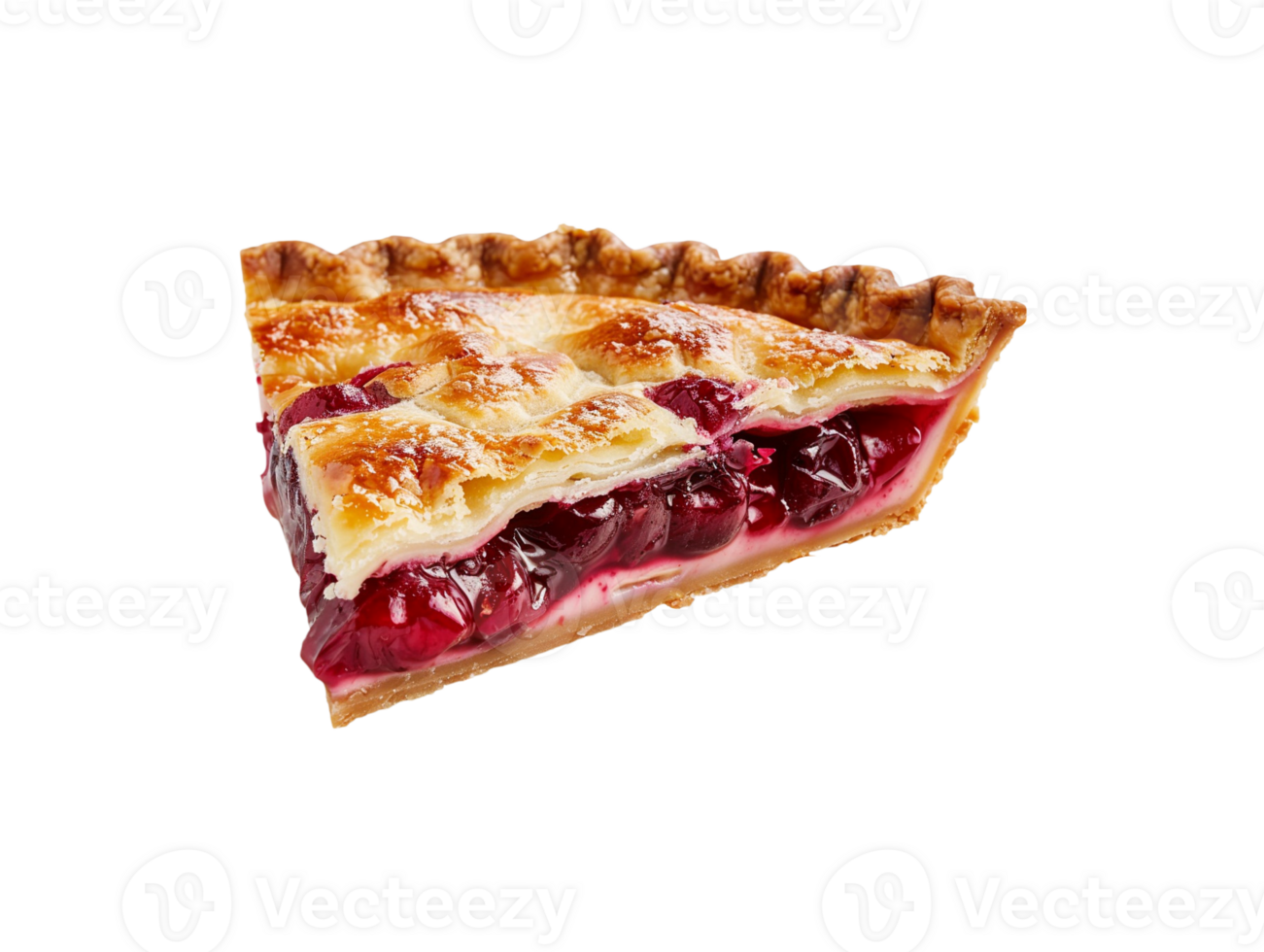 AI generated a slice of pie on a transparent background png