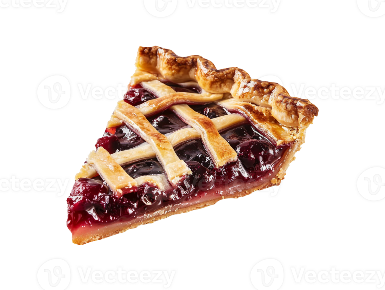 AI generated a slice of pie on a transparent background png