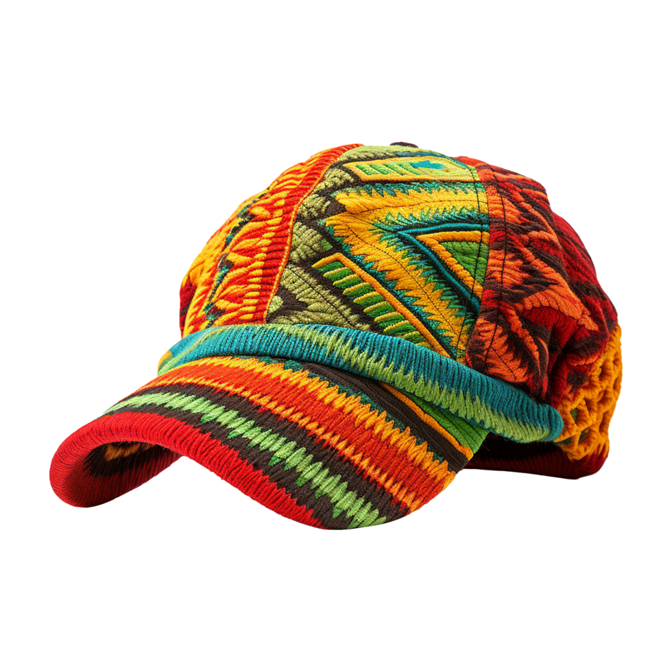 AI generated Rastamanas hat isolate on transparent background png