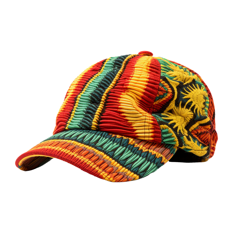 AI generated Rastamanas hat isolate on transparent background png