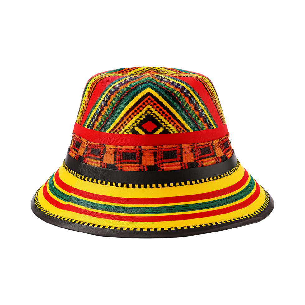 AI generated Rastamanas hat isolate on transparent background png