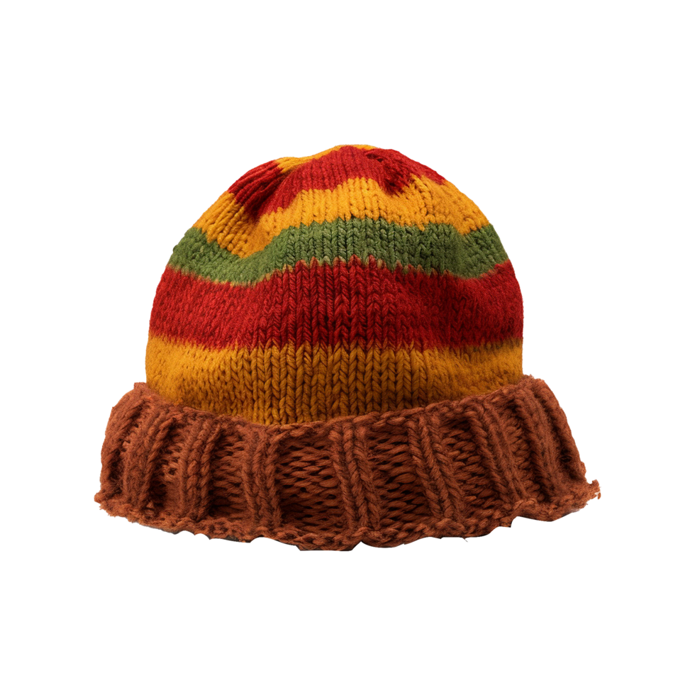 AI generated Rastamanas hat isolate on transparent background png