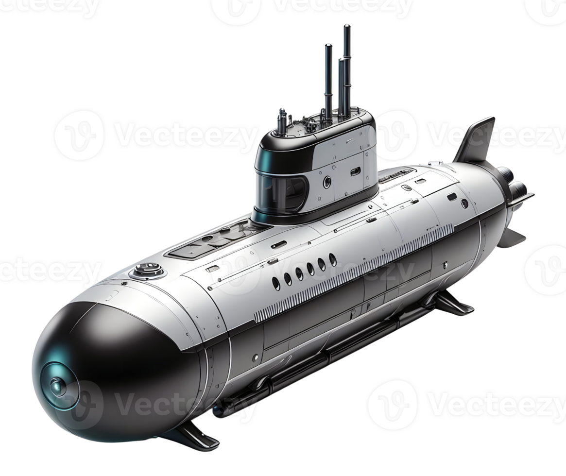 AI generated Miniature submarine png mini submarine png midget submarine png personal submarine png mini sub png small submarine transparent background