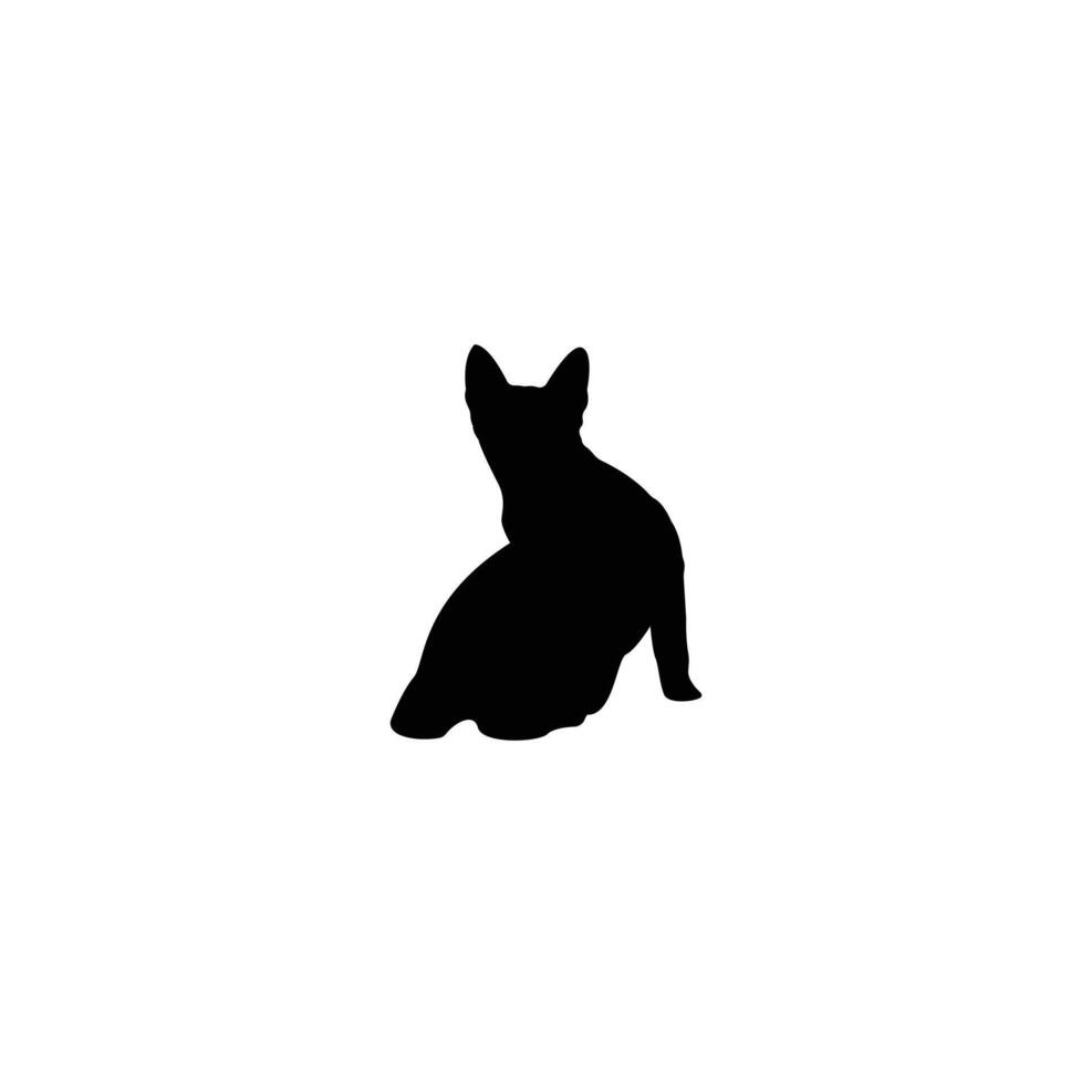 Ideal for pet themed design.Cat silhouette vector set Isolated On White Background.Cats set black silhouette isolated . Vector Illustration. Black silhouettes against a white background.
