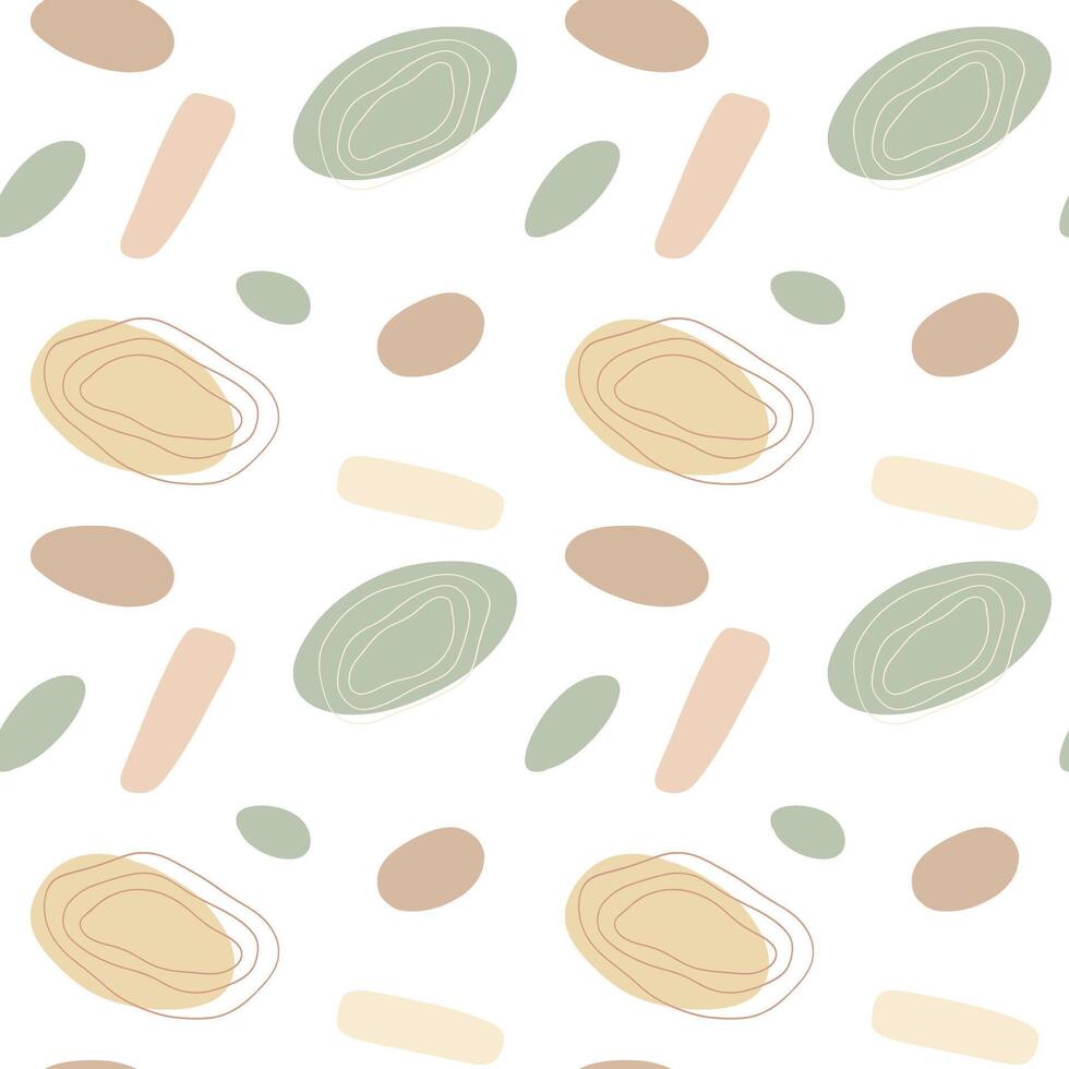 resumen formas vector sin costura patrón, textil diseño, fondo de pantalla, envase, repetible, oval. líneas, cuadrado, pastel colores, natural