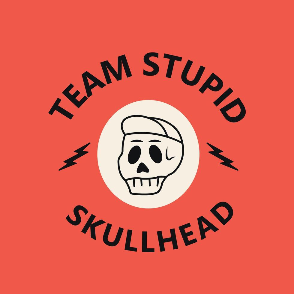 business skull head icon logo concept.simple logo type vector