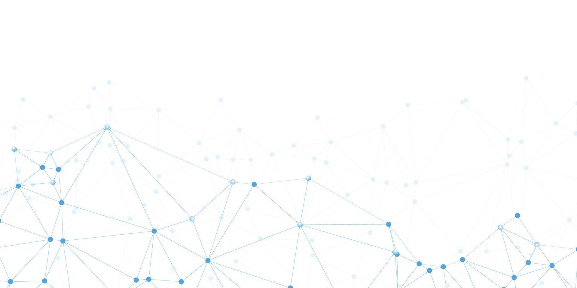 blue network circles lines connected vector