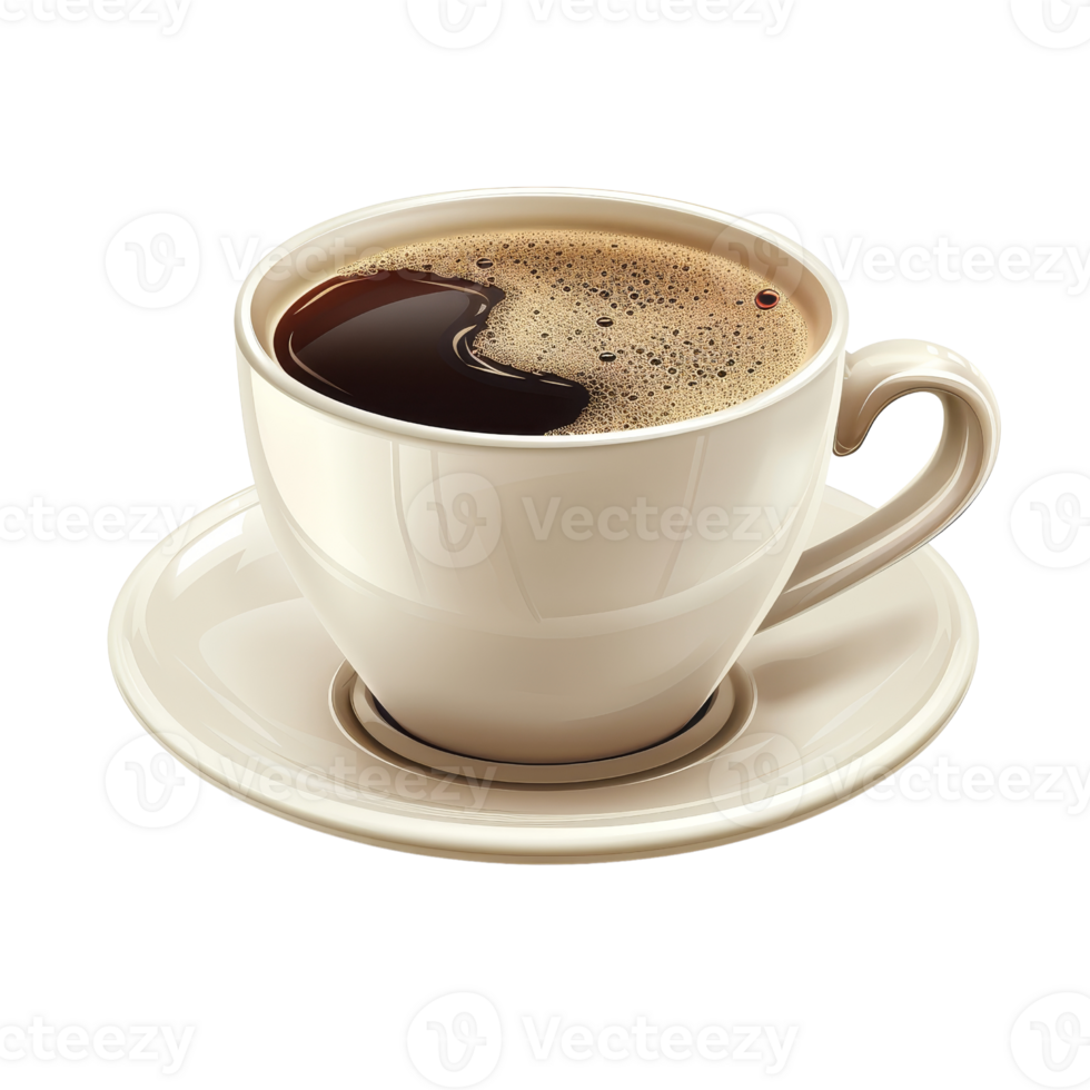 ai generato accogliente caffè tazza su piattino, Perfetto per caffeina amanti, caffè negozi, bar menu, relaxthemed disegni, e mattina routine illustrazioni. png