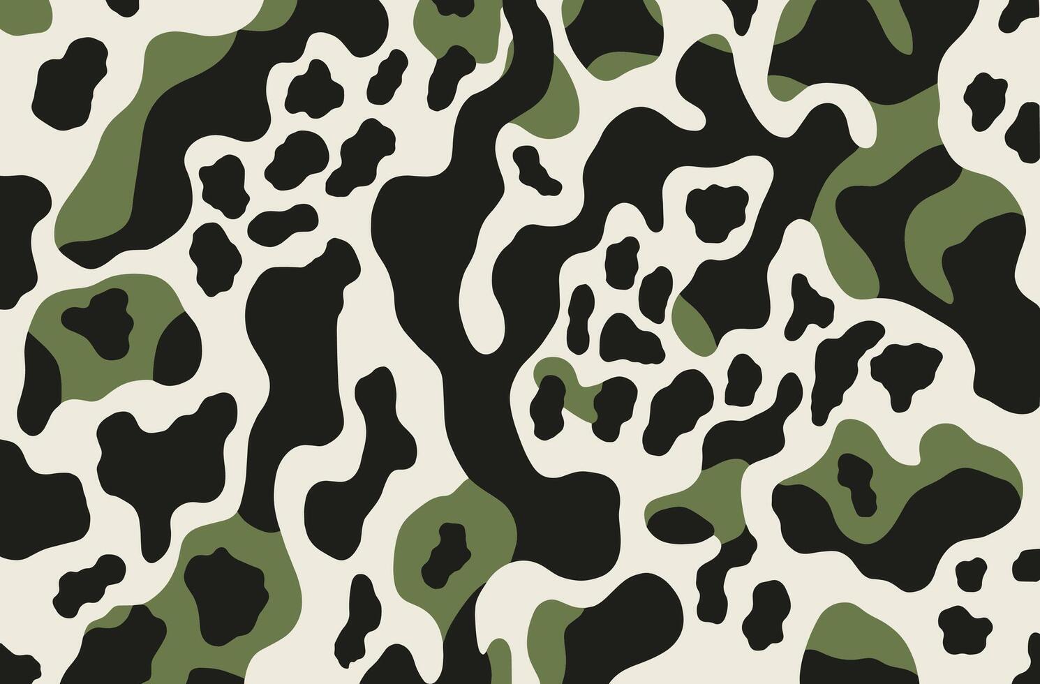 Ejército camuflaje impresión tela, en el estilo de biomórfico abstracción, borde duro color campo, naturalista animal pinturas, oscuro blanco y ligero verde, bajo resolución, grande escala abstracción vector