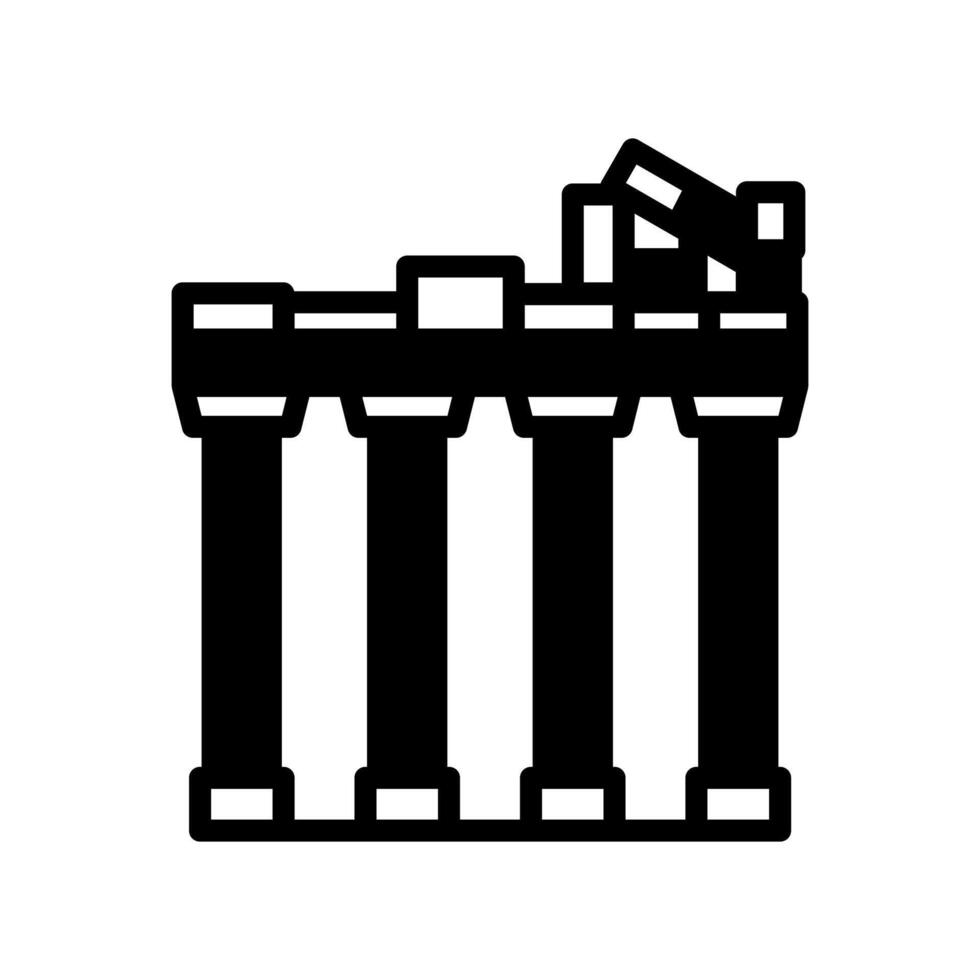 Apollo Temple  icon in vector. Logotype vector