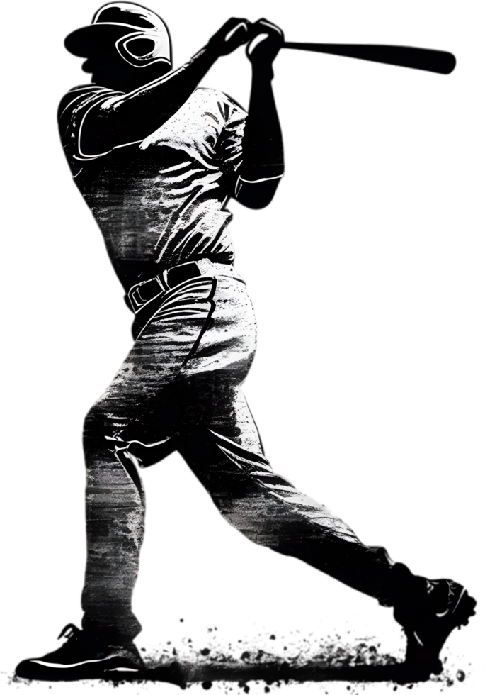 ai généré silhouette icône de une base-ball joueur. png