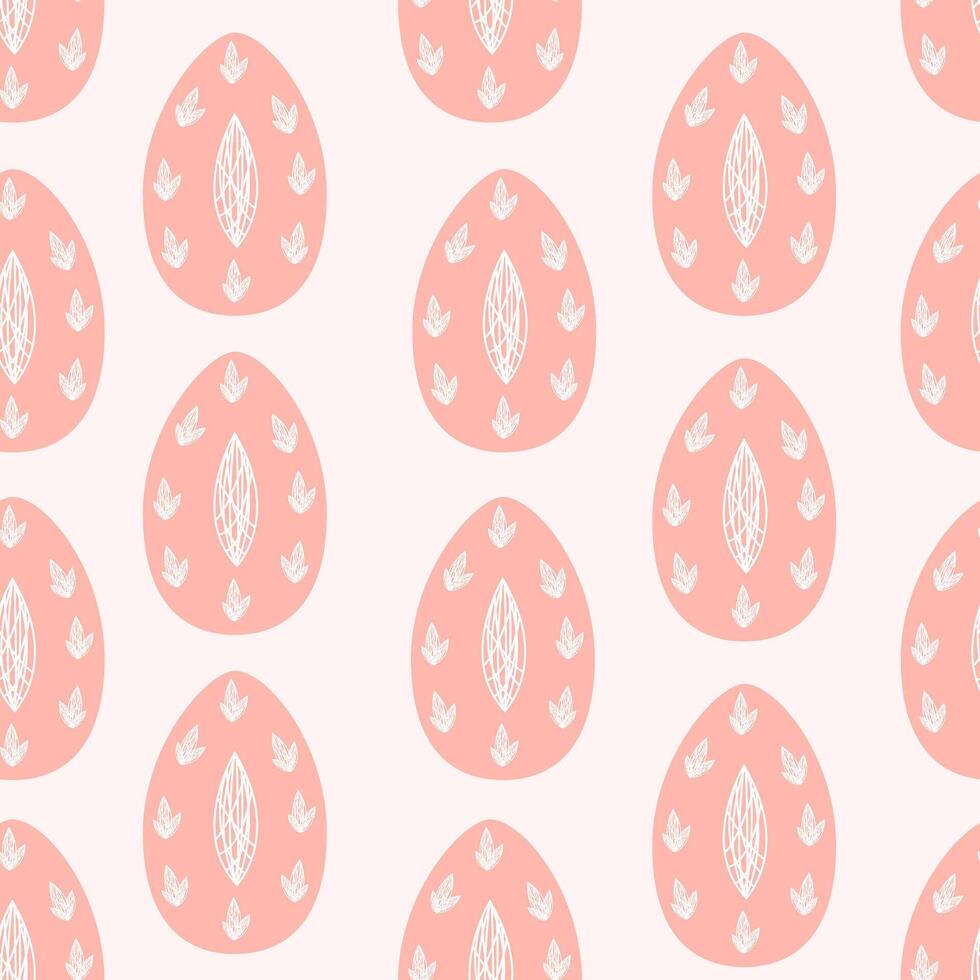 Easter egg seamless pattern,symbol of Easter.Texture of holiday eggs. Stylized cute wallpaper with ornament, card, fabric. vector