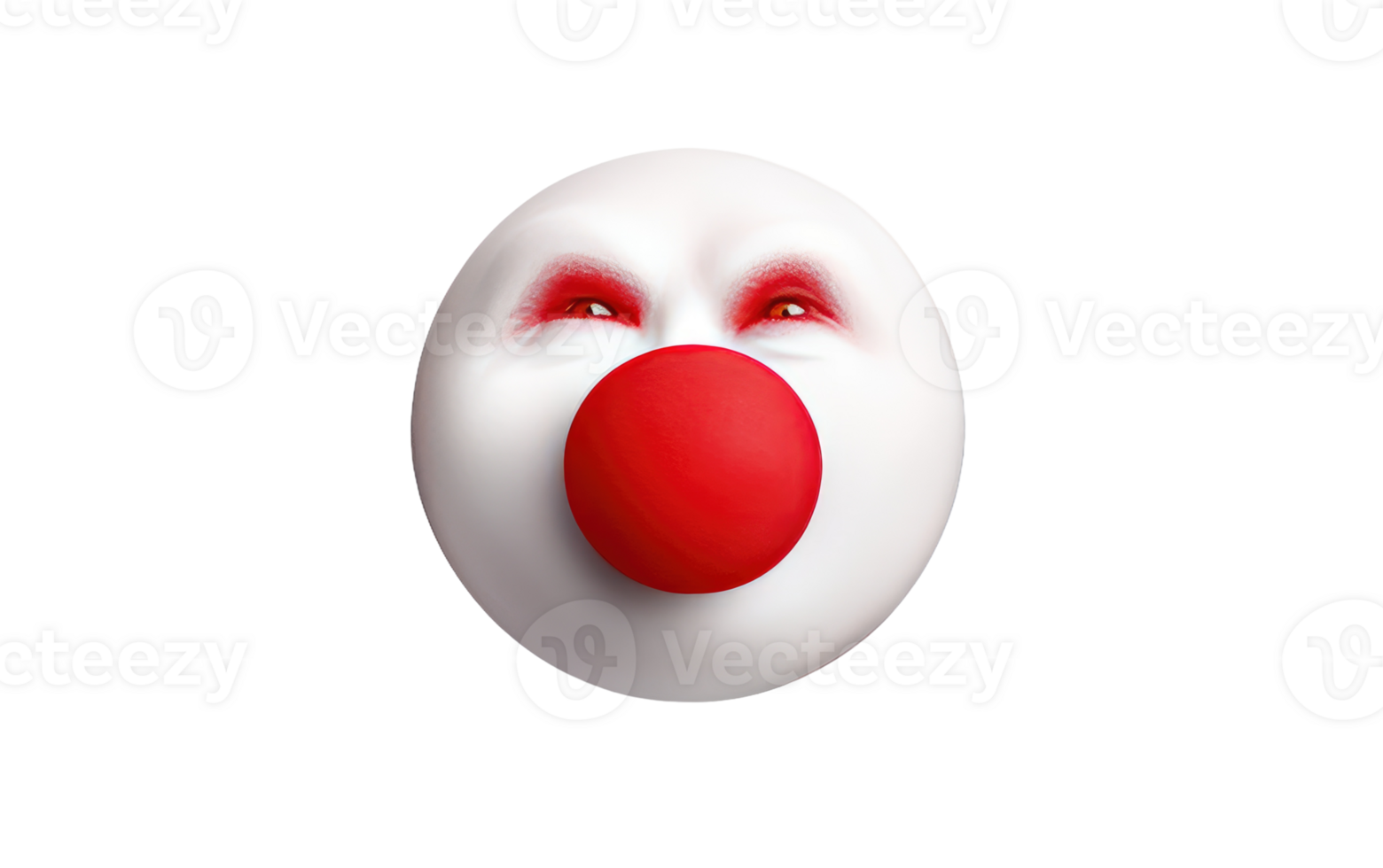 AI generated Circus Clown Nose On Transparent Background png