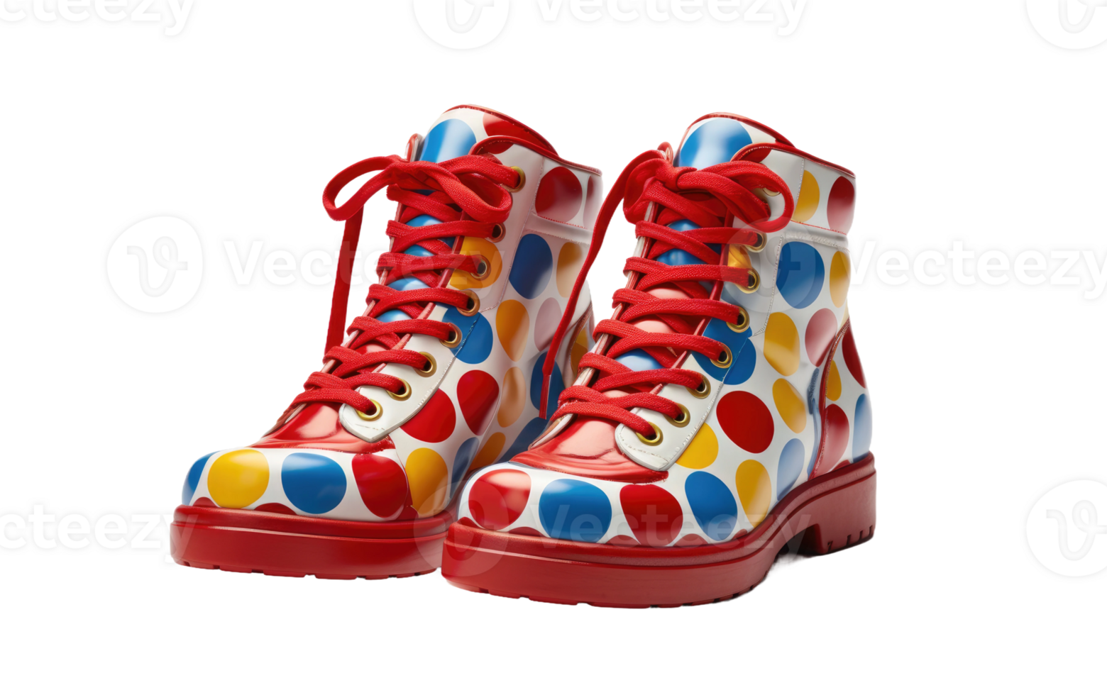 Colorful Clown Shoes On Transparent Background png
