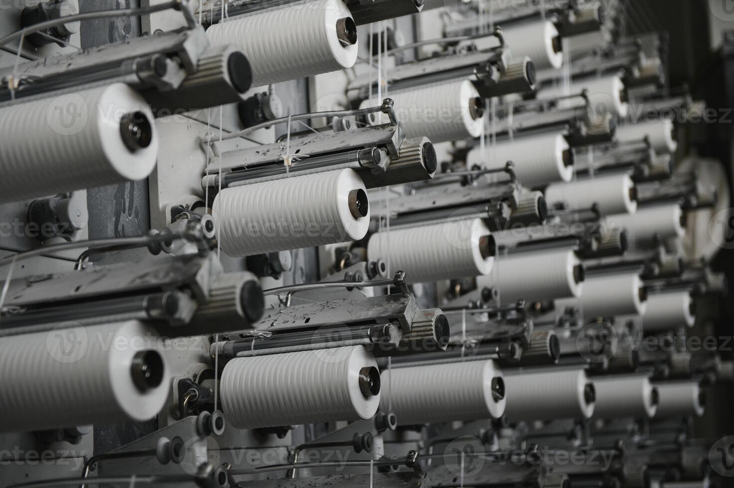 Closeup of thread for the Textile industry,Weaving and warping photo