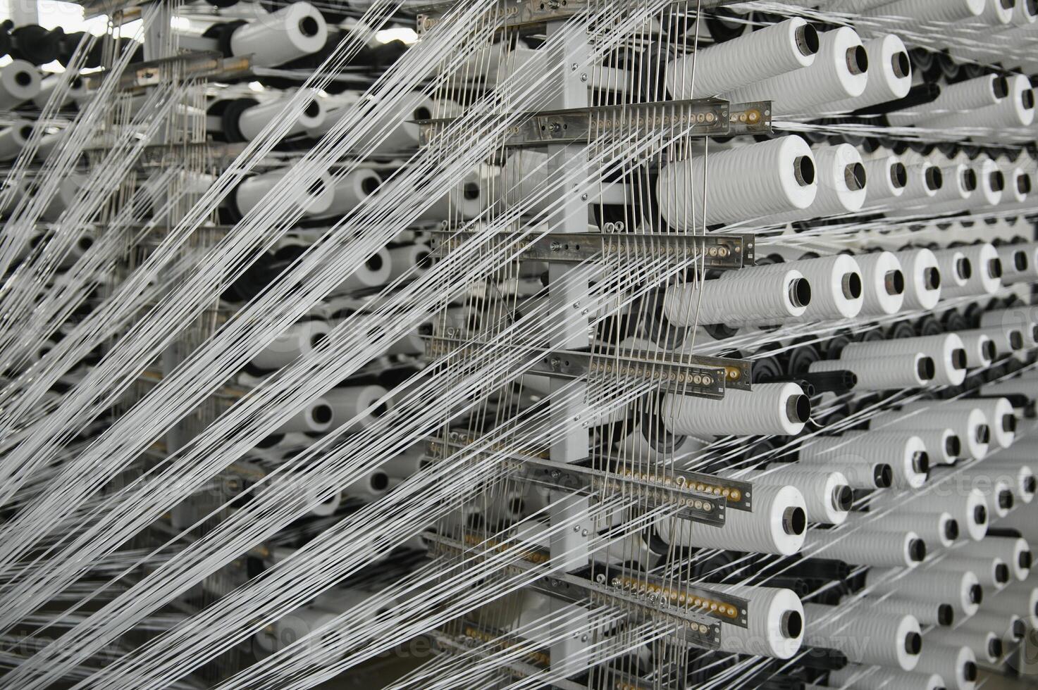 Closeup of thread for the Textile industry,Weaving and warping photo