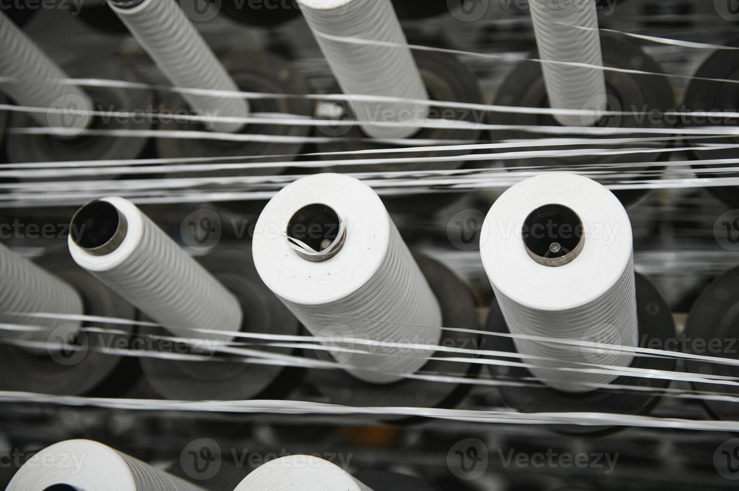 Closeup of thread for the Textile industry,Weaving and warping photo