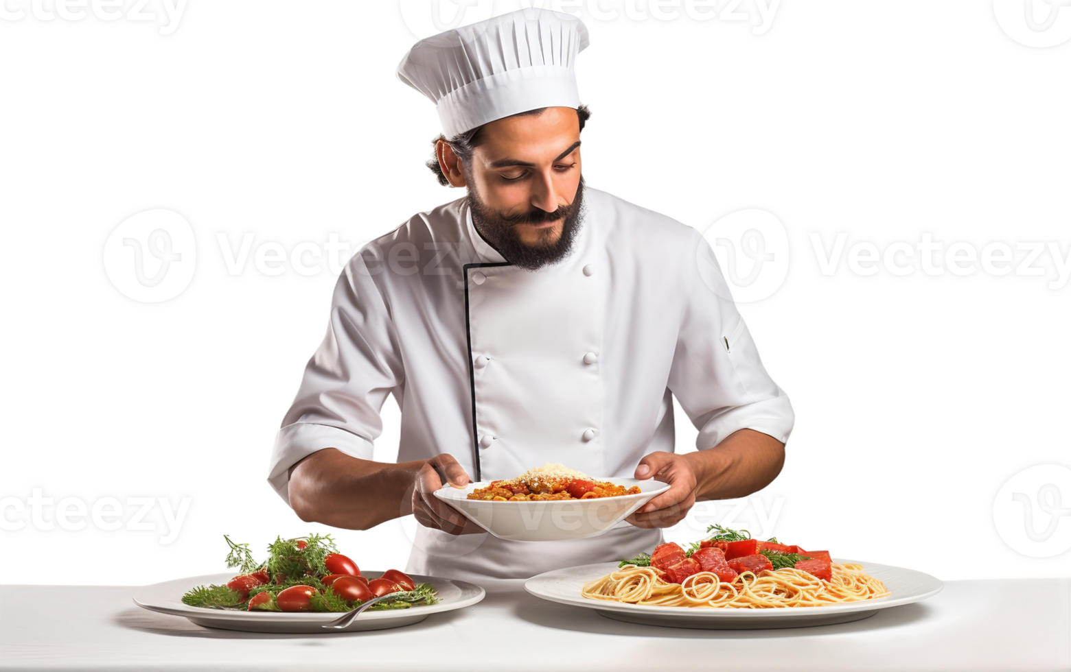 AI generated Expressive Chef's Delight On Transparent Background png
