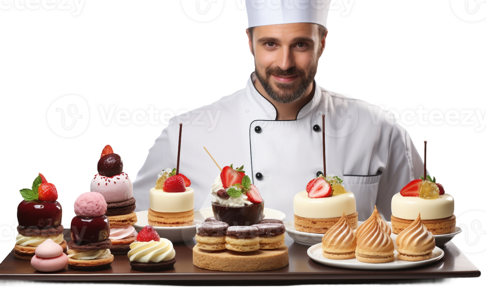 AI generated Pastry Maestro's Culinary Artistry On Transparent Background png