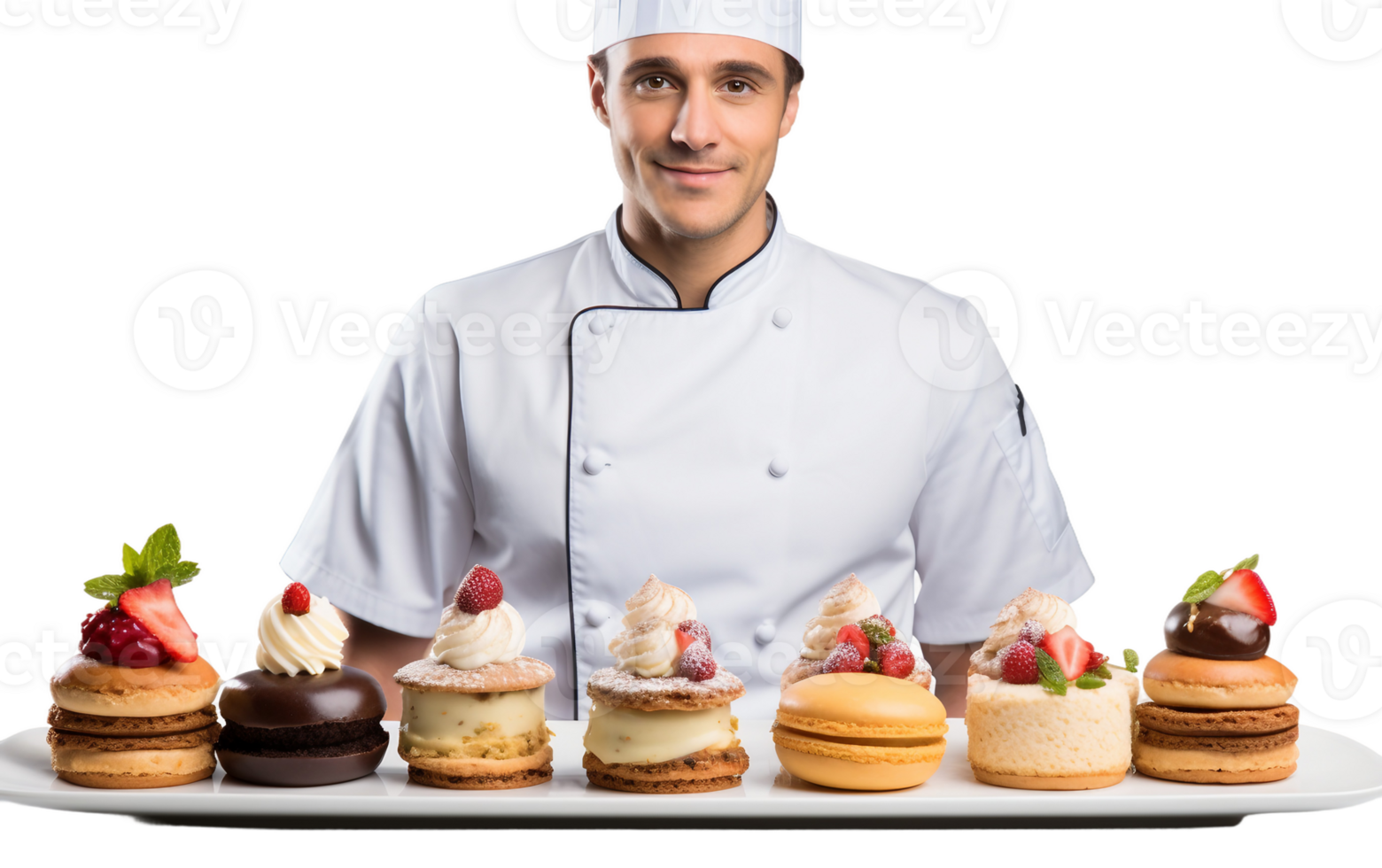 ai généré délectable dessert symphonie sur transparent Contexte png