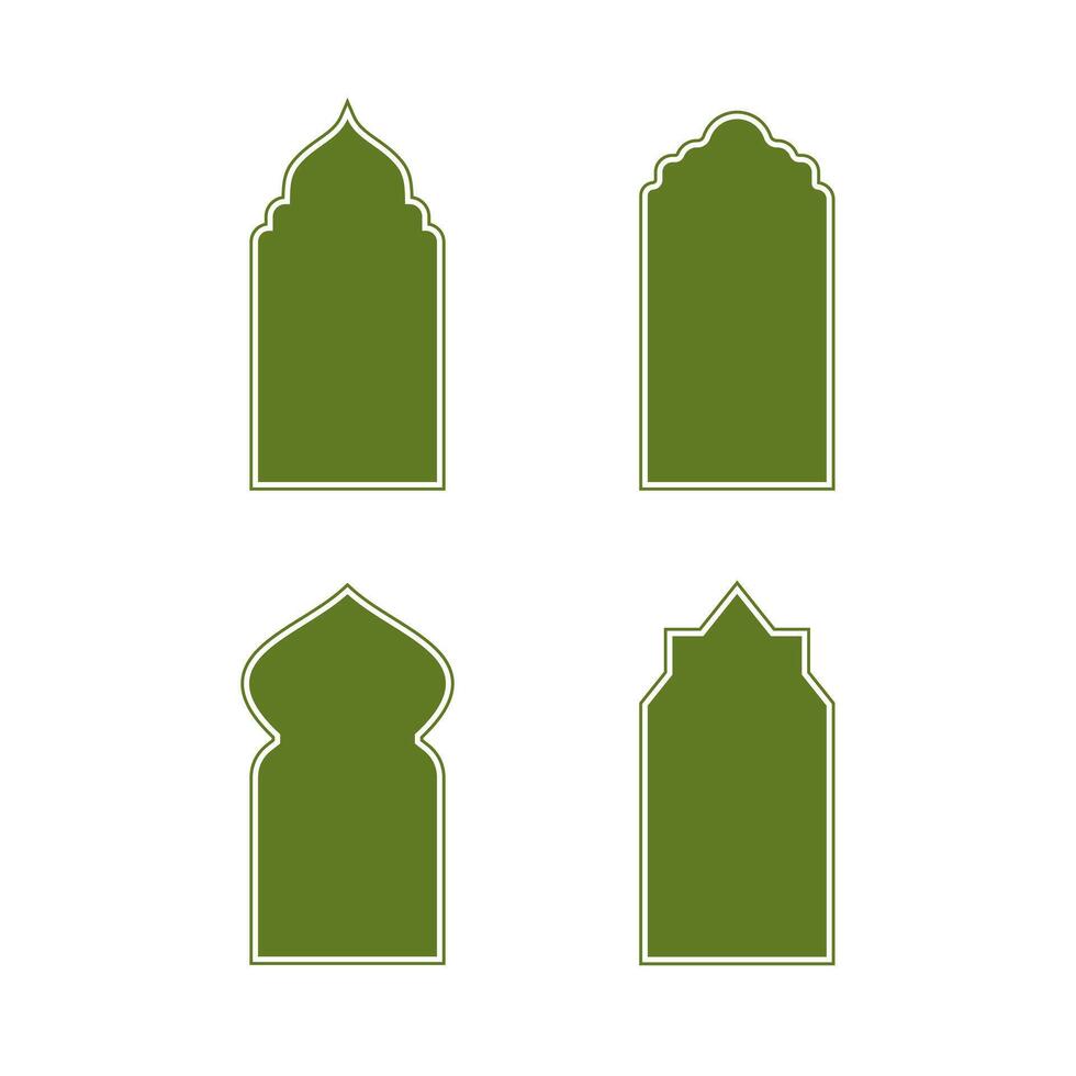 arabic windows. Oriental style islamic windows and arches.. arab islamic frames. Oriental arabesque windows or doors arch for arabic decoration. Ramadan kareem silhouette shapes. vector