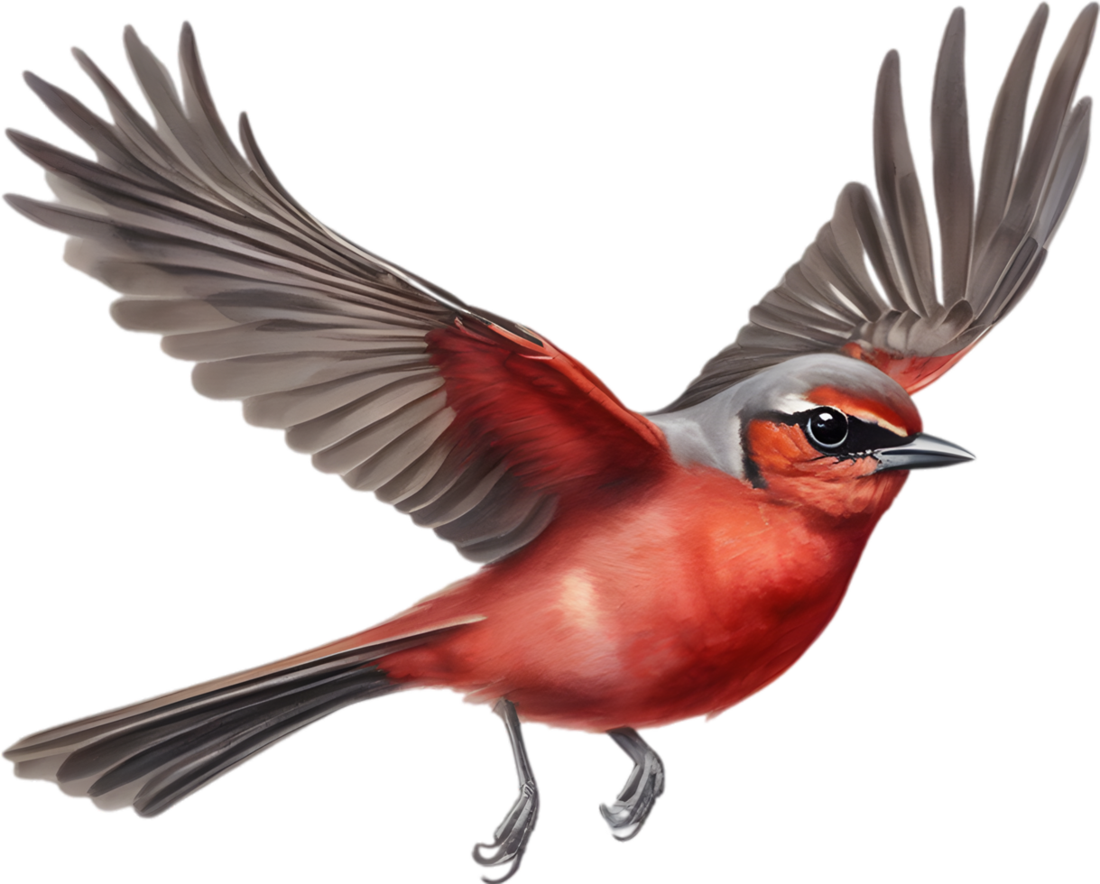 AI generated Watercolor painting of crimson chat bird. png