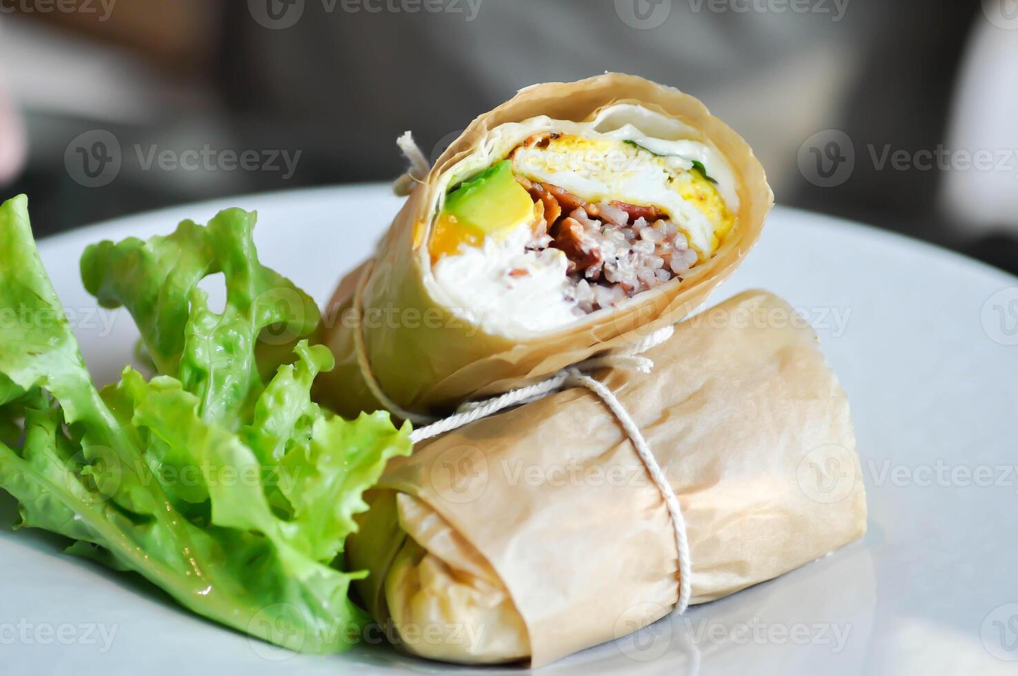 kebab ,pork wraps or taco or vegetable roll or mexican rolls or beef wrap or egg rolls photo