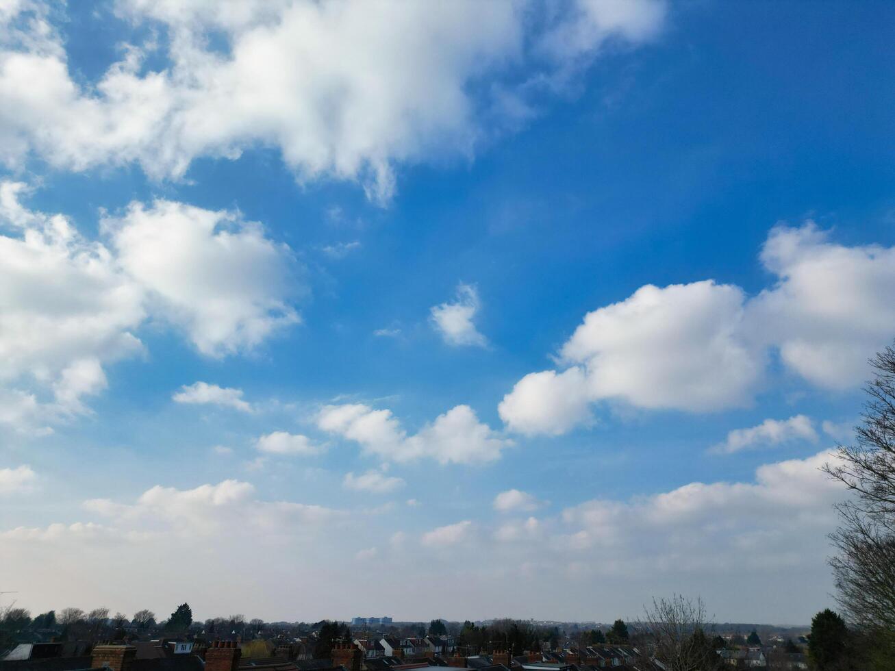 Aerial View of British Town and Residential District of Luton. photo
