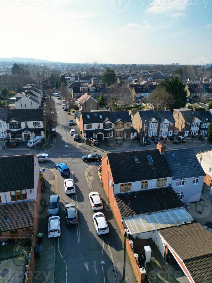 Aerial View of British Town and Residential District of Luton. photo