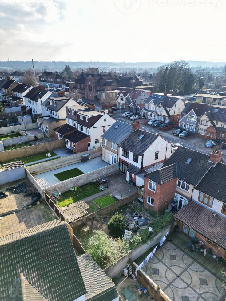 Aerial View of British Town and Residential District of Luton. photo