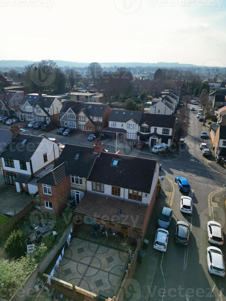 Aerial View of British Town and Residential District of Luton. photo