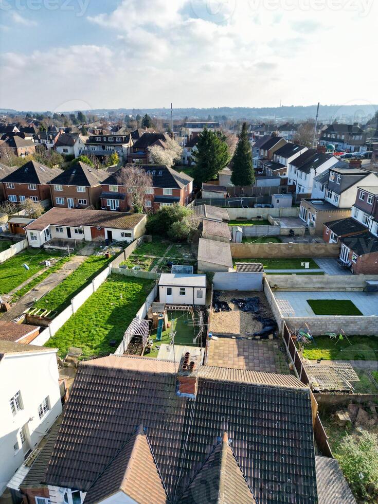 Aerial View of British Town and Residential District of Luton. photo