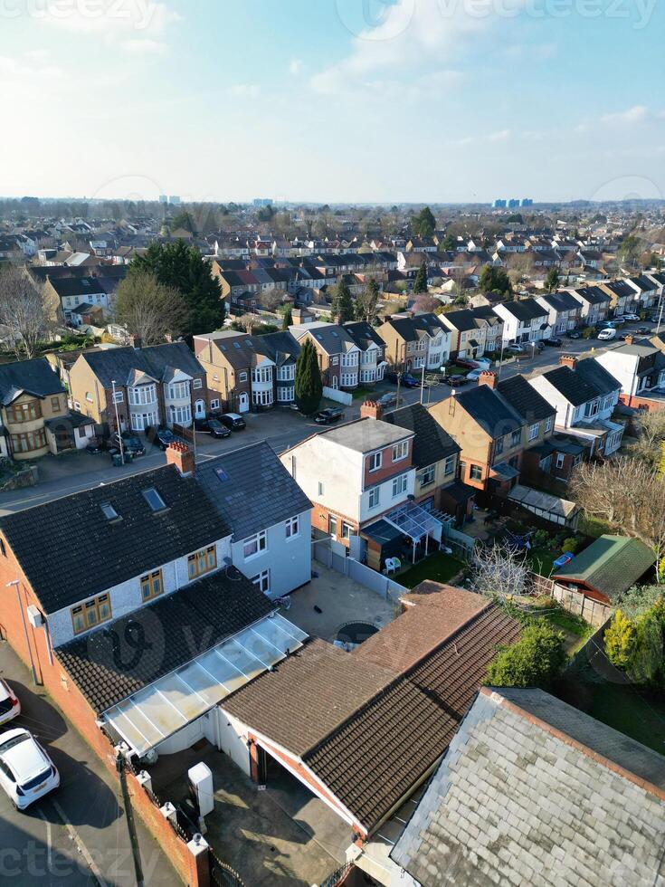 Aerial View of British Town and Residential District of Luton. photo