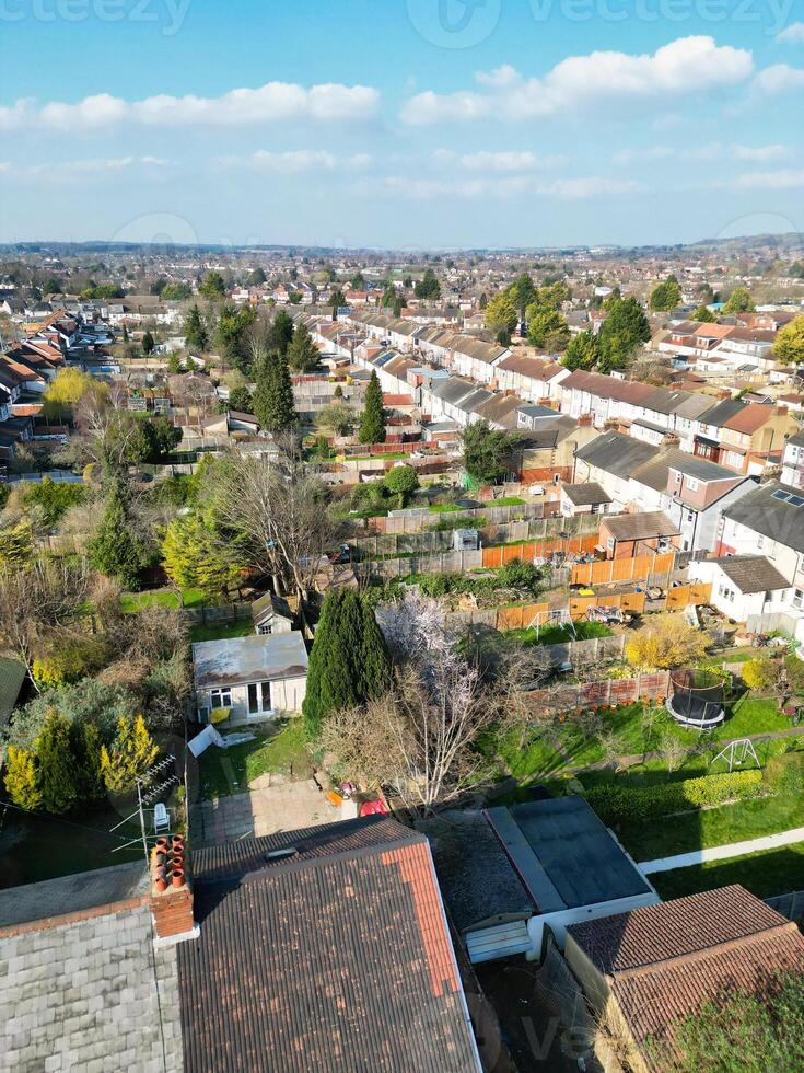 Aerial View of British Town and Residential District of Luton. photo